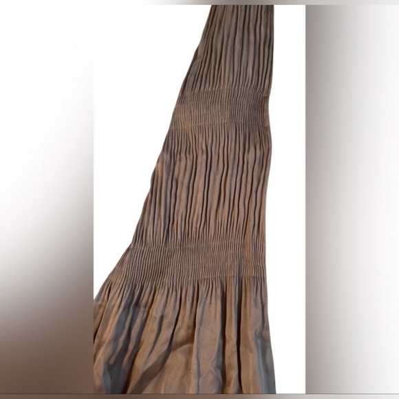 Furla Pleated Gathered Scarf to Taupe - Picture 5 of 6